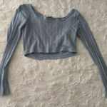 Boutique Long Sleeve Cropped Blue Photo 0