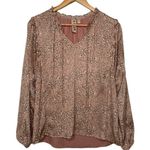 Anthropologie Dolan Miramar Pink Leopard Blouse Size Small Photo 2