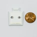 14k Gold Earrings White Screwback Photo 1