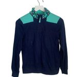 Vineyard Vines Women’s Jeweled Collar Navy Blue Shep Shirt Top W-155 Sz XS Photo 0