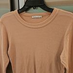 Michael Stars 💕💕 Dora 3/4 Sleeve Shine Tee Crew Neck Gild One Size NWOT Photo 4