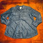MATERNITY LED Luxe Essentials Denim Button Front Shirt Photo 0