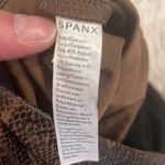 Spanx  Brown Snakeskin Faux Leather Leggings Photo 5