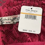 Free People Intimately Bandeau Bra Lacey Looks Burgundy Small Strapless New Red Photo 7