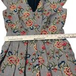 Brooks Brothers  Floral Embroidered Houndstooth Pleated Dress Photo 6