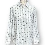 Maeve  Anthropologie 2 White Swiss Dot Blouse Cotton Button Down Boho Cottagecore Photo 1