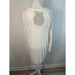 Desigual  Prisca white long-sleeve high-low top with studs and sheer pleats. S Photo 3