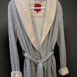 Victoria's Secret Victoria Secret Terry Grey Robe Beige Fleece Lining On Cuffs & Collar Short Photo 0