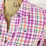 Vineyard Vines Palmetto Plaid Popover Linen Shirt Pink 00 Photo 4