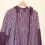 prAna Graceful Wrap Organic lightweight Tribal purple burnout Hoodie jacket Top Photo 2