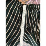 Anna Grace Striped Wide Leg Palazzo Pants, Green & Cream Vertical Stripes, Flowy Photo 10