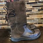 Ecco  Brown suede Leather boots‎ with wool lining Size 35 4-4.5 Photo 2