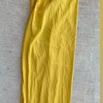 NAANAA Yellow Cowl Neck Satin Midi Dress, Size 2 Photo 1