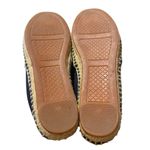 Tory Burch Blue Black Canvas and Patent Leather Poppy Espadrilles Sz. 7.5 Photo 1