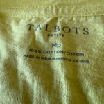 Talbots  Summer Time Crewneck T-Shirt Tee Embroidered Tie Cuff Sleeve PM Medium Photo 1