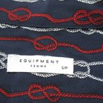 Equipment NWT  Adalyn in Peacoat Nautical Rope Knot Silk Button Down Shirt S Photo 4