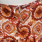 Cupshe Orange Yellow Sleeveless Sundress Back Zip CloseTie Straps XL RUFFLE Hem Photo 6