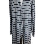 Daytrip Gray and Black Stripe Cardigan Size Medium Long Gray Cardigan Photo 0