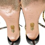 Aquazzura Carolyne Snakeskin Sandals Women’s Size 9 Yellow Strappy Heel Flawed Photo 6