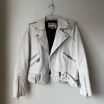 Walter Baker  Allison White Leather Moto Jacket S Photo 1