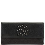 Gucci  STUDDED INTERLOCKING GG BLACK CANVAS & LEATHER CONTINENTAL WALLET Photo 7