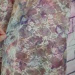 Y2K CAL STYLE FLORAL SHEER LACE OPEN FRONT DUSTER CARDIGAN FAIRYCORE WHIMSYGOTH Pink Size M Photo 7