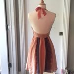 Guess  Peach Silk Halter Dress Photo 1