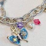 Sister Friendship Charm Bracelet Silver Tone Chains Lucite Beads Engraved Charms Photo 9