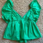 Cousin Couture Green Ruffle Top Photo 0