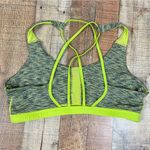 Aspire XL Open Back Strappy Neon Space Dye Sports Bra Boho Workout Gym Yoga Yellow Photo 1