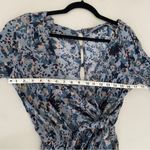 Free People All the Right Ruffles Romper Multicolored Blue Rain Jumpsuit Small Photo 5