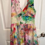 Amanda Uprichard  silk pastel watercolor dress Photo 0