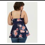 Torrid  Navy Floral Scuba Knit Peplum Cami Plus Size Tank Top Size 6XL Photo 1