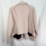Torrid Plus Size 2X Suede Moto Jacket Light Pink Full Zip Long Sleeve 1642 Photo 5