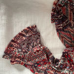 Christopher & Banks  Red Patterned Blouse Photo 3