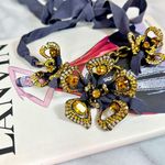 Lanvin Paris Lanvin Gold Plated Crystal Flower Necklace Photo 0