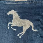 The Royal Standard All Over Horse Pattern Gauze Scarf 41x68 Blue Photo 4