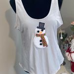 Eyeshadow Women’s Velvet Christmas Top Snowman Sz L Photo 0