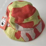 VERLOOP x Michelle Norris Camo Knit Bucket Hat Orange Yellow Happy O/S Photo 3