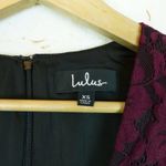 Lulus Dress Women XS Burgundy Molinetto Lace Ruffled Tiered Sleeveless Maxi Boho Red Photo 11