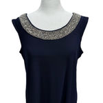 R & M Richards Navy Blue Dress with Rhinestones & Sheer Cardigan Formal Wedding Size 12P Photo 5