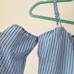 A. Calin Off the Shoulder Pinstripe Blouse - Size Small NWT Photo 3