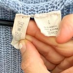 Sky And Sparrow  Blue Front Tie Crop Sweater Photo 3