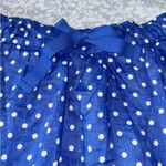 J.Crew Blue & White 100% Linen polka dot high-waisted lined skirt SIZE 8 Photo 5
