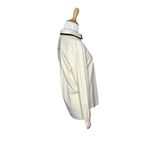 Lysse Diana Cream Contrast Black Trim Crisp Chino Long Sleeve Blouse Sz XS Women Photo 3