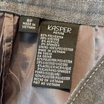 Kasper 8P Pants Lined Gray Pinstripe Wide Leg Slacks Career Photo 2