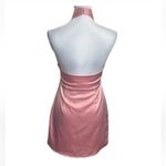 superdown NWT  samira mini dress in pink criss cross haltered satin dress Photo 3