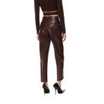 Babaton NWT Aritzia  Command Cropped Trouser Vegan Leather Rich Maroon Size 00 Photo 1