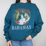 Vintage 90s Bahamas Fish Sweatshirt Size M Photo 0