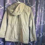 Ambiance Green Utility Jacket with Collared Neckline and Drawstring Waist Photo 2